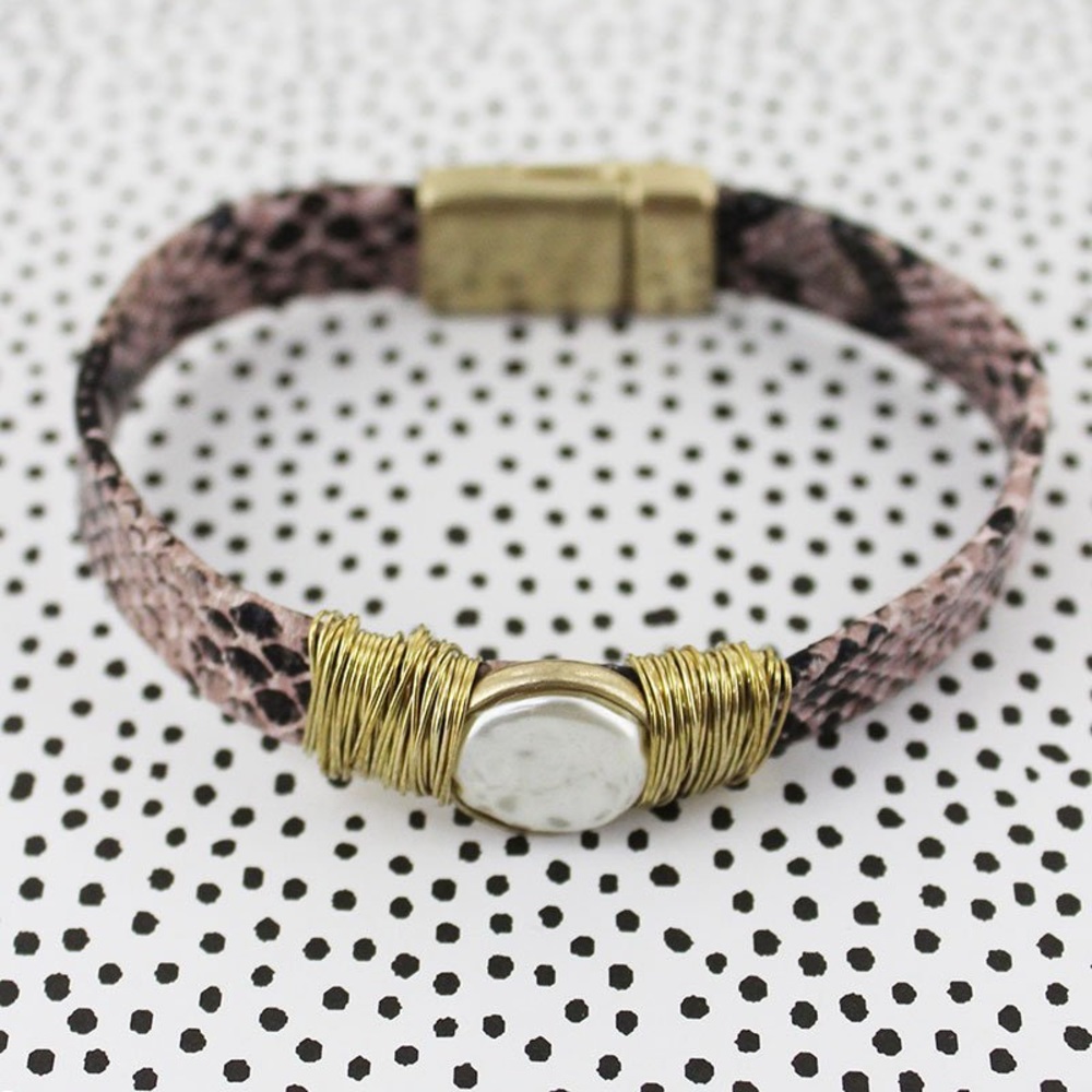 Snake skin print bracelet - Picture 1 of 1